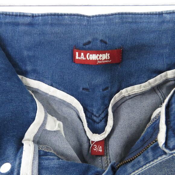 L.A. Concepts Y2k Vintage High Rise Yoke Jeans Bling Tattoo Size 24" - Picture 11 of 11